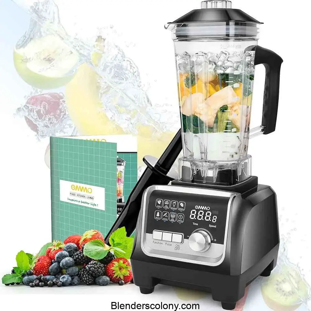 OMMO 1800w Professional Countertop Blender with Built-in Timer